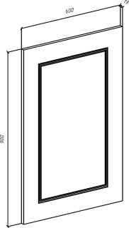 Зеркало Bellezza Луиджи 60см белый 4619209000016